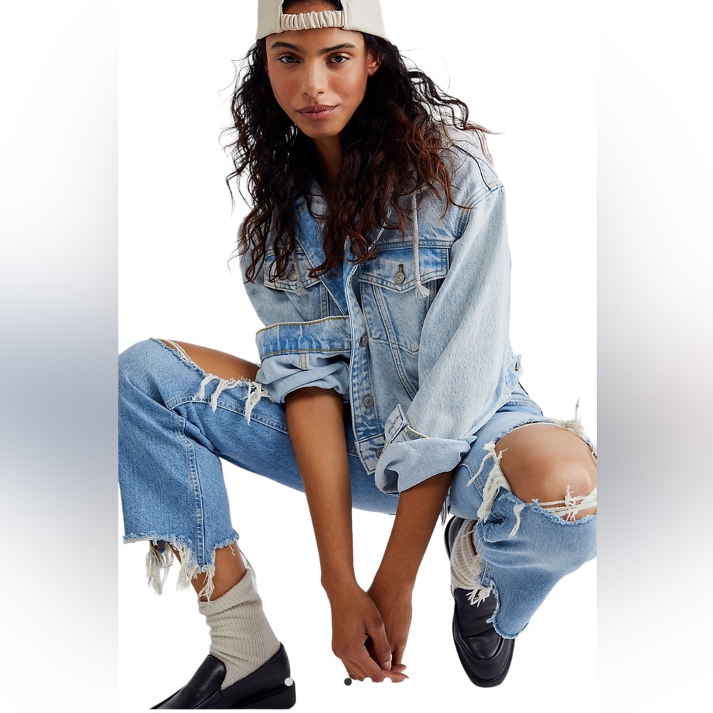 NWT Free People Maggie Mid-Rise Straight-Leg Jeans - Picture 7 of 12